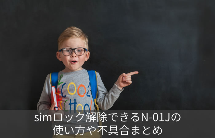 simロック解除できるN-01Jの使い方や不具合まとめ