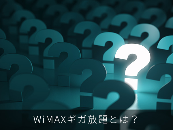 WiMAXギガ放題とは?